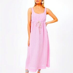 Pomander Place Linen Blend Sabella Maxi Dress Size Large